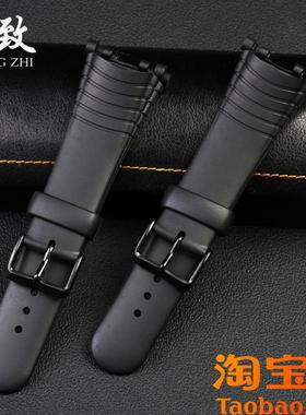 适配颂拓橡胶手表带SUUNTO矢量VECTOR松拓系列S防水硅胶黑色腕带