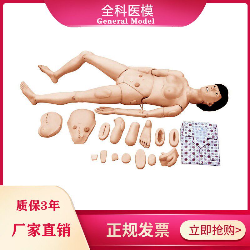 全功能护理训练模拟人静脉穿刺鼻饲医考教学人Z体模型假人