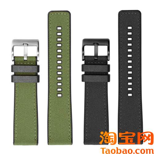 帆布尼龙表b带适配卡西欧GA2000/2200PRW6600prg600/650硅胶表链