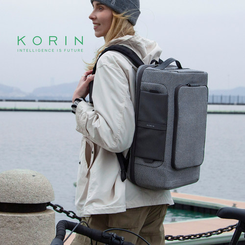 Korin防盗防水拉链旅行双肩背包