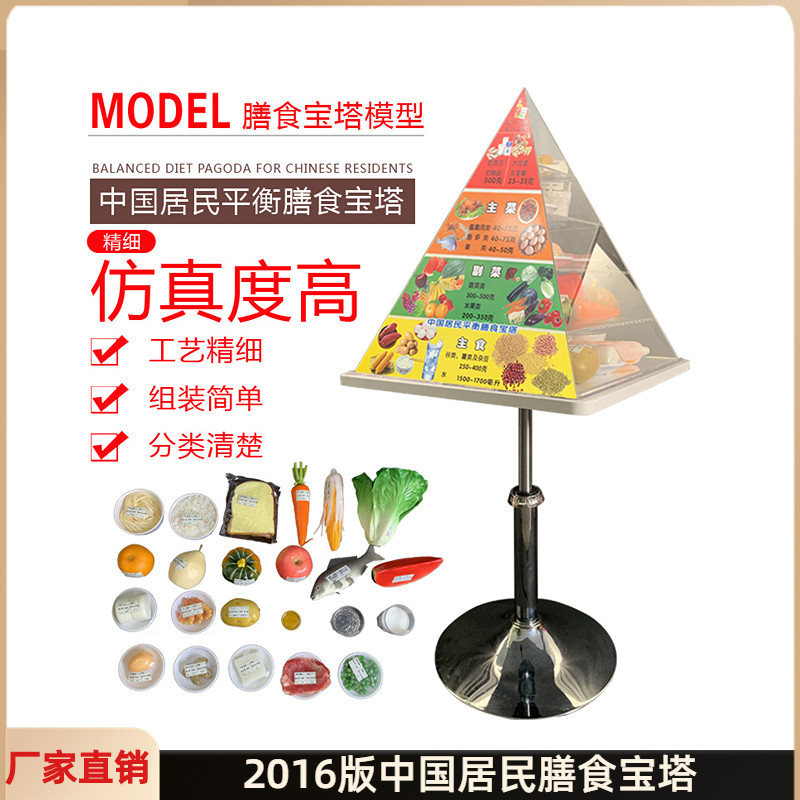 2016中国居民平衡营p养指导膳食宝塔模型仿真食物金字塔交换份模