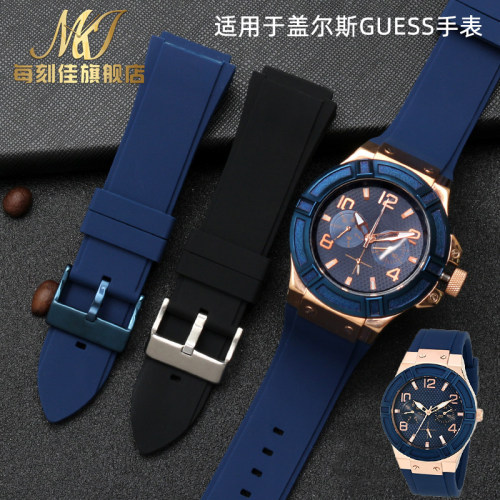 代用盖尔斯GUESS手表带W0247G3 W0040G3 W0040G7防水硅胶Y表带22m