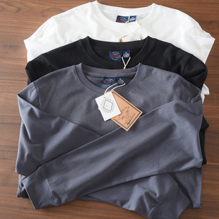 圆领长袖 2216 秋冬新款 男士 男体恤 T恤上衣休闲百搭宽松纯色打底衫