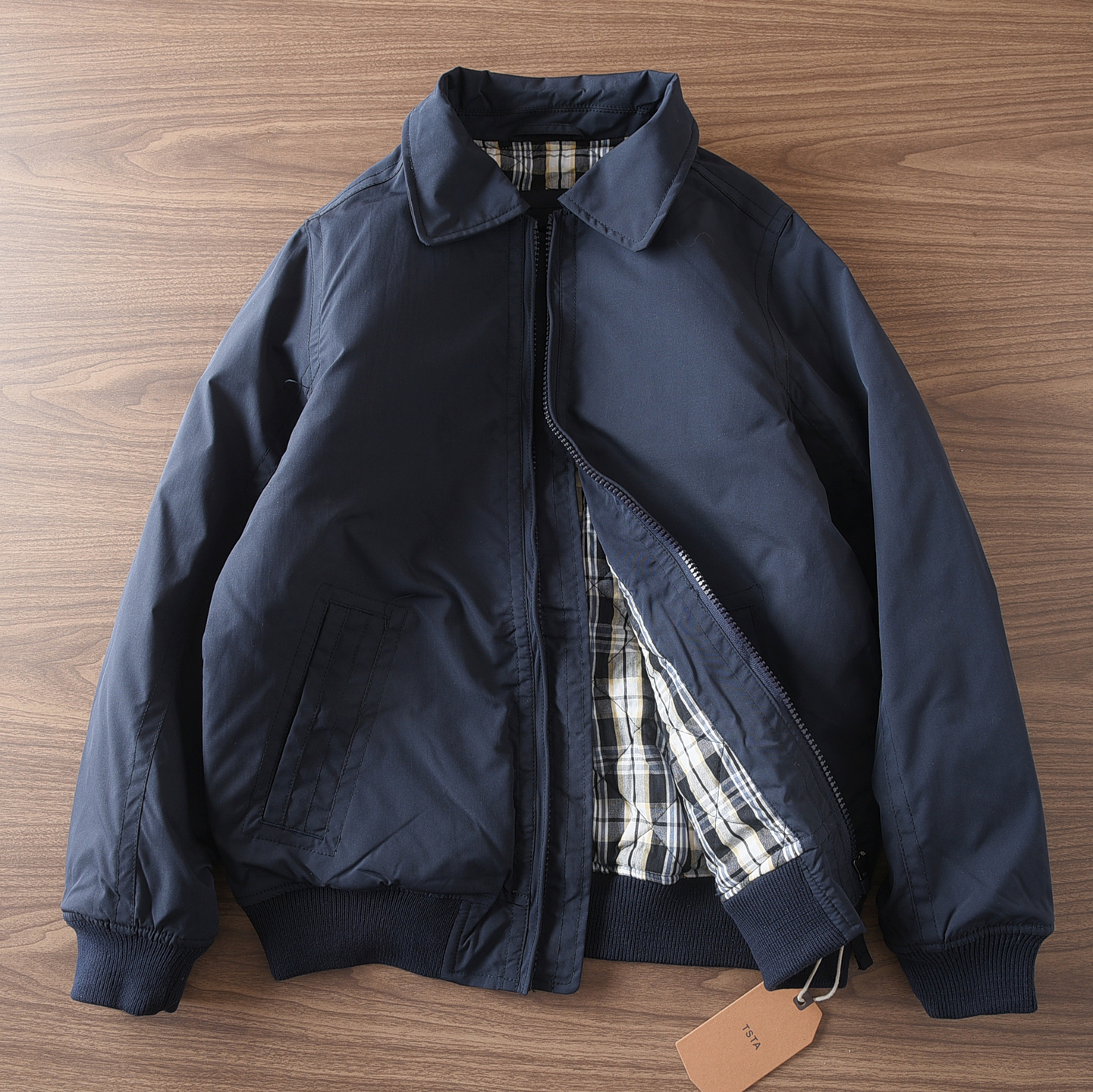 333#美式休闲冬季加厚保暖夹棉防风夹克外套男简约过冬棉服棉衣男