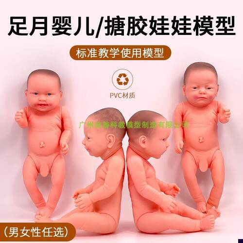 家政月嫂培训仿真婴儿全软胶洋娃娃模型H 育婴师教具儿童假人模特