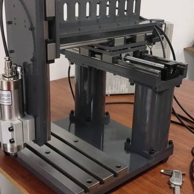 询价购-桌面型CNC 少有动柱结构，整体纯钢结