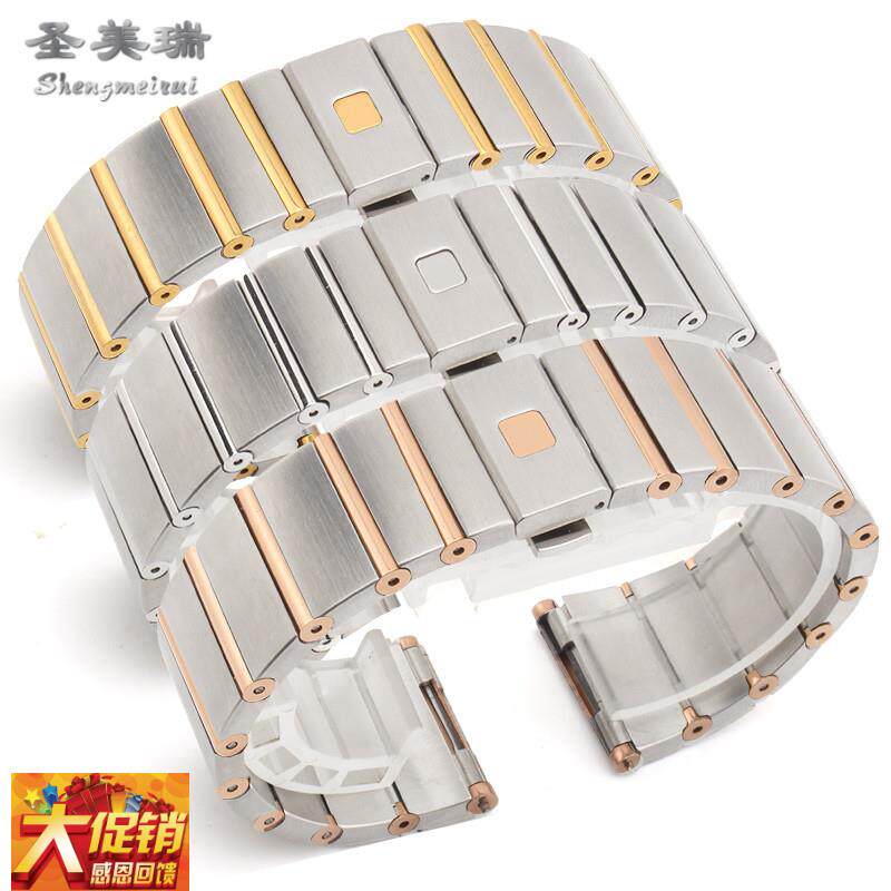 原装适配欧米茄钢带表节双鹰星座表带欧米伽男士女士手表链加长加