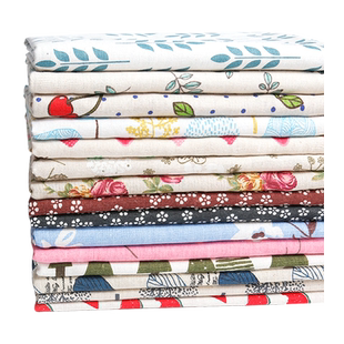 棉麻格子布料ins风DIY网红背景布桌布小清新挂布麻布窗帘布沙发布