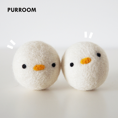 PURROOM羊毛小鸡球静音逗猫磨牙