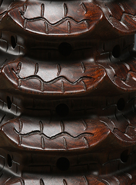 黑檀木雕十三文昌塔摆件木质9层家居书G房卧室办公书桌7层红木宝