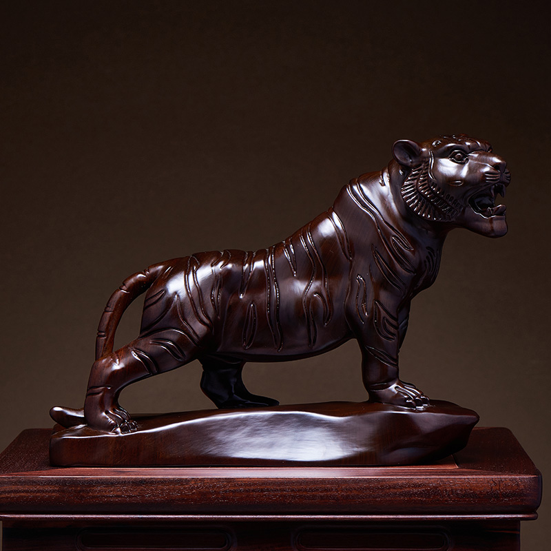 康御红黑檀木中式家居老虎
