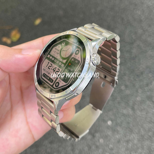 适用华为GT6手表带金属三株钢带