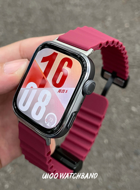 适用于华为fit3/华为fit4/华为fit4pro海洋硅胶表带夏天男女通用