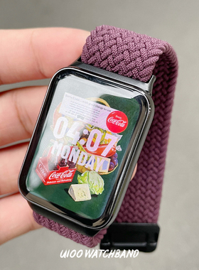 UIOO适用小米手环9Pro表带回环磁吸扣编织红米watch6/5表带时尚