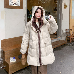 国风新中式加肥加大码羽绒服女中长款2024复古胖mm200斤孕妇外套