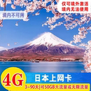 日本电话卡东京大阪境外旅游手机4G高速流量上网卡低速无限流量