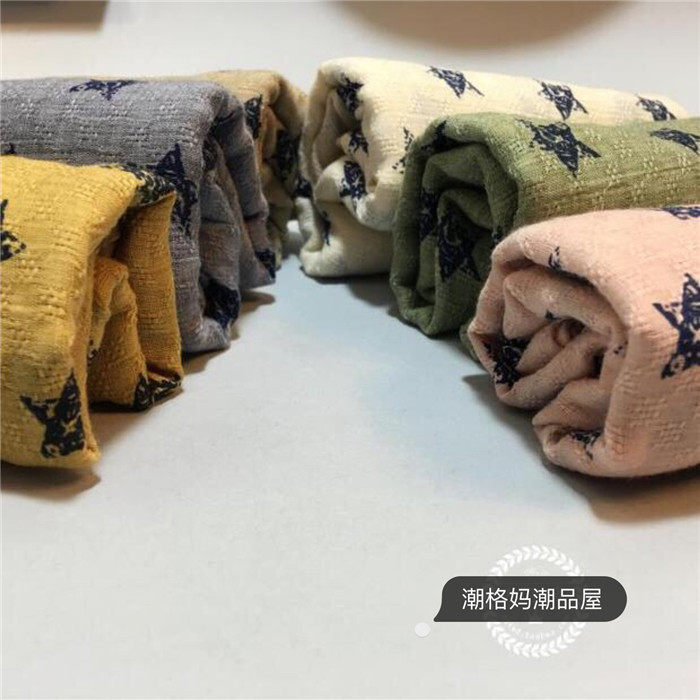 유행 소년과 소녀 가을 겨울  ??한국 스타일 면화와 린넨 실크 스카프 패션 스타 스타일 린넨  스카프 어린이 스카프