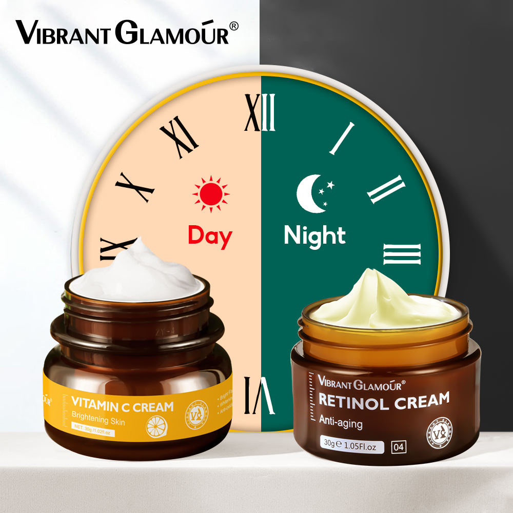 VIBRANT GLAMOUR Retinol Face Cream VC Moisture Cream 2PCS/Se-封面