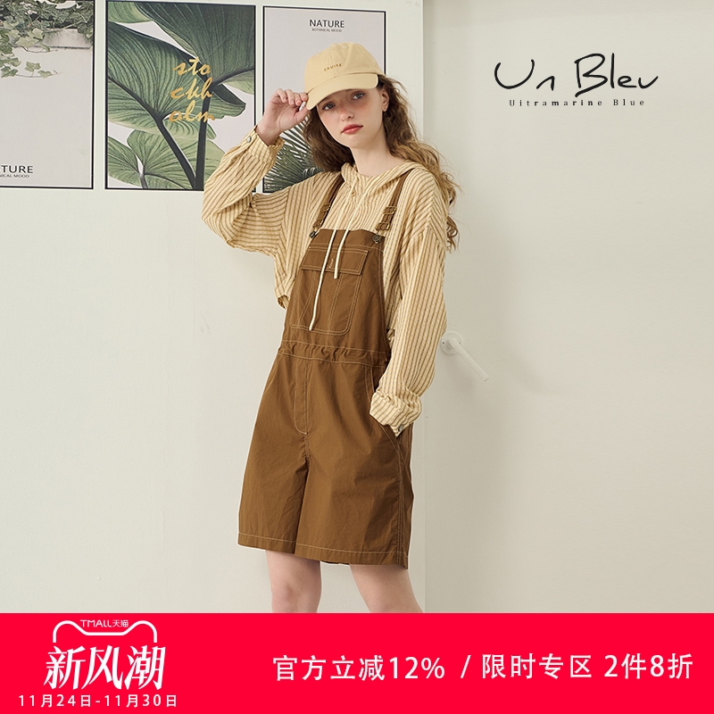 背带裤女短裤设计感小众女装夏季