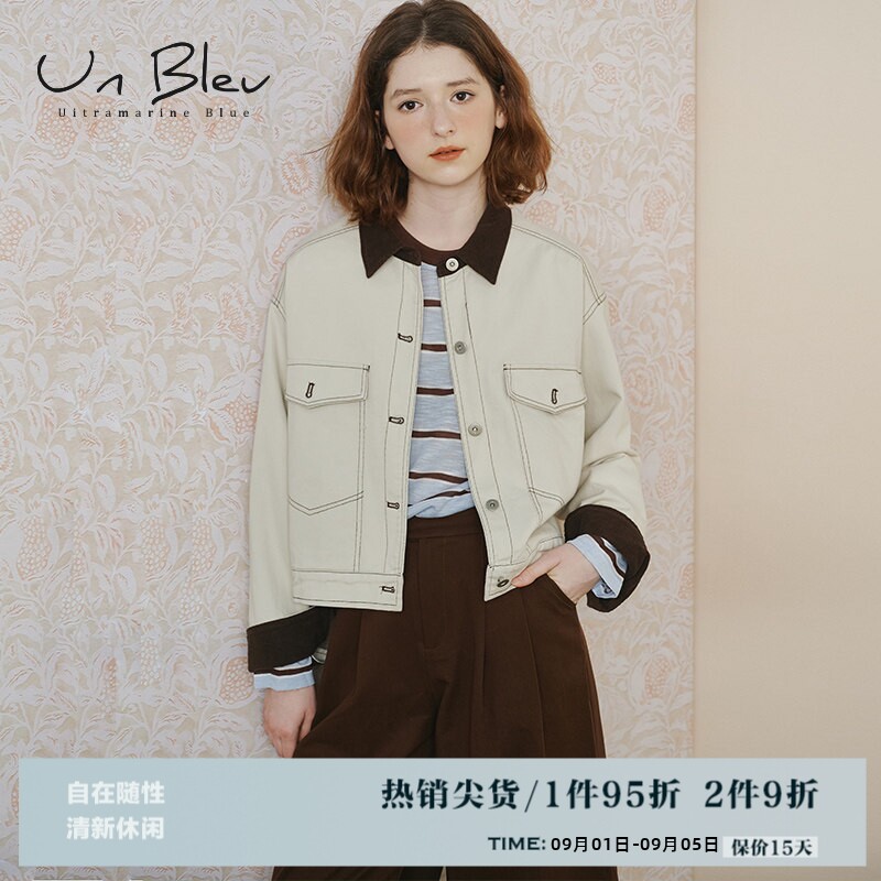 UnBleu夹克外套女2026新款春秋女装高级时尚短款上衣设计感小众女图片
