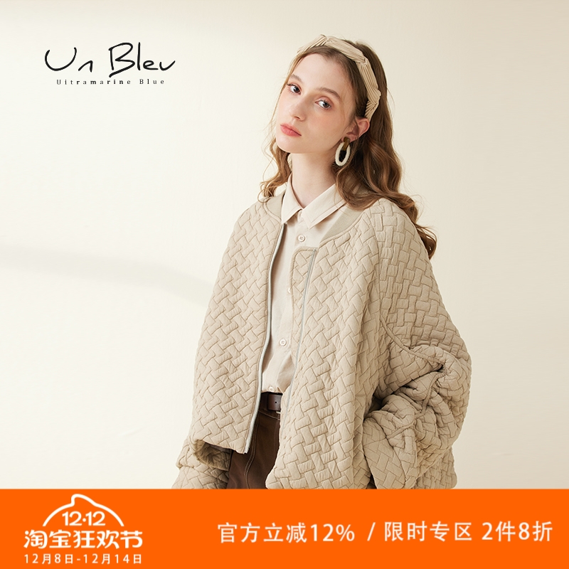 Unbleu棒球棉服女女装外套休闲