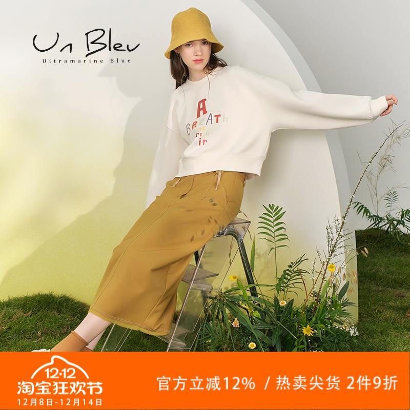 unbleu卫衣女宽松慵懒风时尚流行