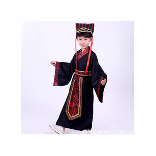 儿童三国演义演出服春秋汉服男童课本剧古装服装诸葛亮曹操鲁肃男