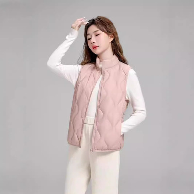 羽绒马甲女款内胆坎肩漂亮今年流行保暖黑色白色高级感薄款小个子