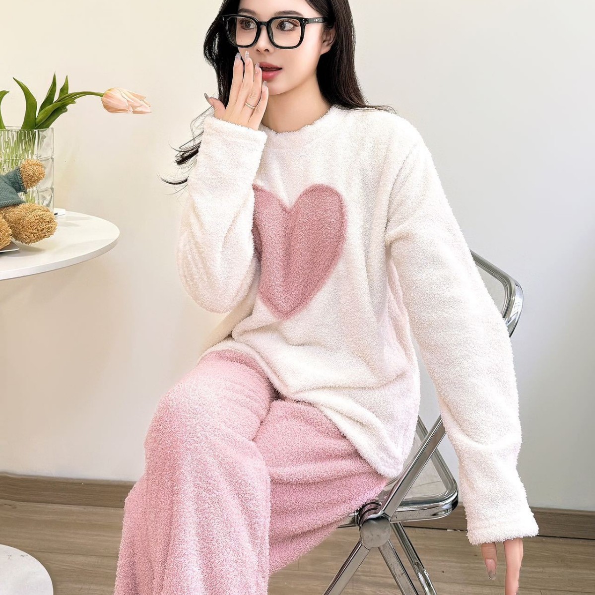 睡衣女可外穿冬新款2025加厚今年流行长袖长裤套装家居服加绒韩版