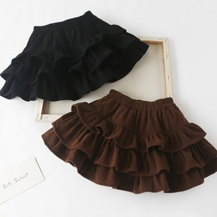 加厚短裙 蛋糕裙儿童裙裤 女童半身裙灯芯绒裙子2025新款 女孩秋冬装