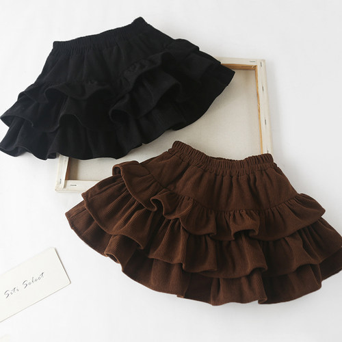 女童半身裙灯芯绒裙子