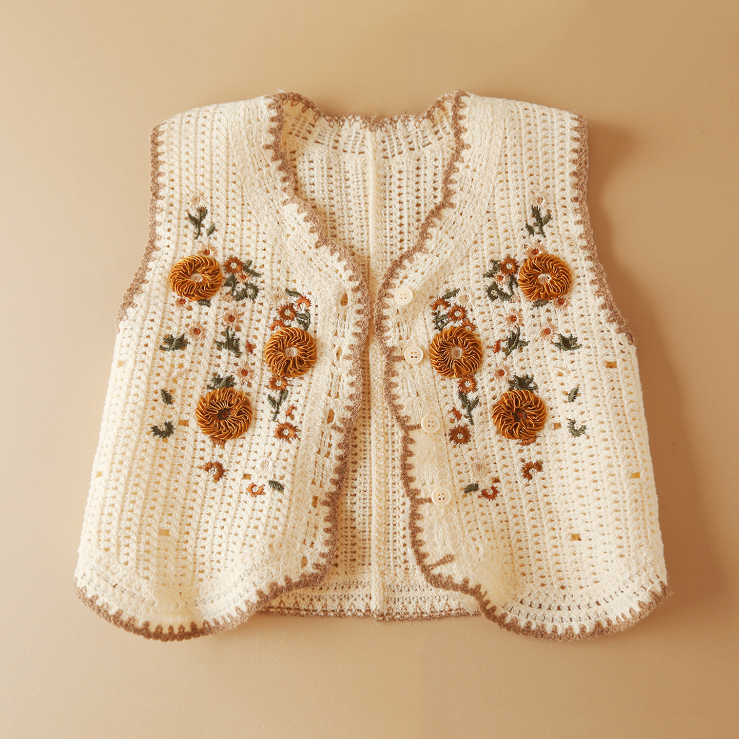 女童马甲春秋儿童马夹潮款外穿新款洋气宝宝背心坎肩针织开衫外套