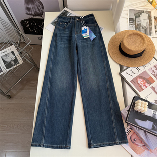 女植绒保暖直筒牛仔长裤 阔腿裤 冬 立体剪裁加绒窄版 时髦精bi入