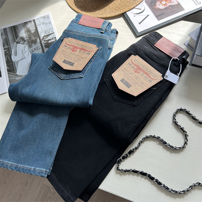 直筒九分牛仔裤法棍裤女秋季