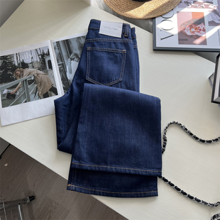 上身巨显瘦~！春夏薄款天丝莱赛尔宽松喇叭牛仔裤 窄版直筒长裤女