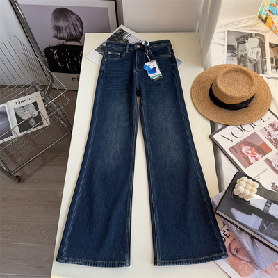 加绒保暖微喇牛仔裤女长裤