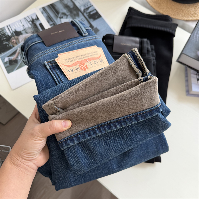 九分直筒裤女冬季高腰法棍裤