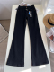 喇叭拖地裤 显瘦天花板 小黑裤 春季 时髦腿精防掉色高腰显瘦牛仔裤