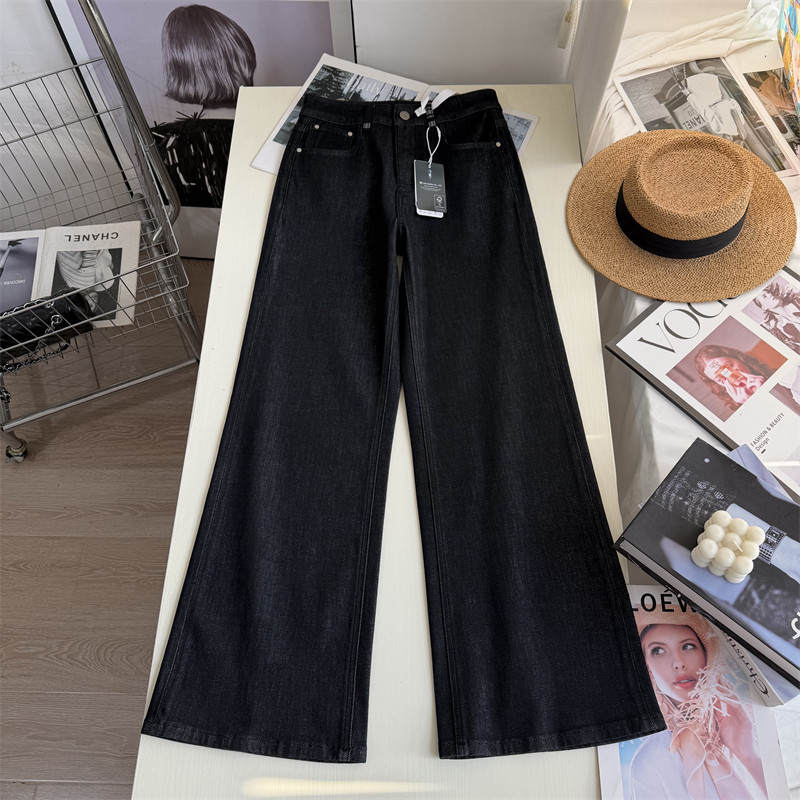 筷子腿神裤！四面弹不贴腿微喇牛仔裤女春秋防掉色喇叭裤高腰长裤