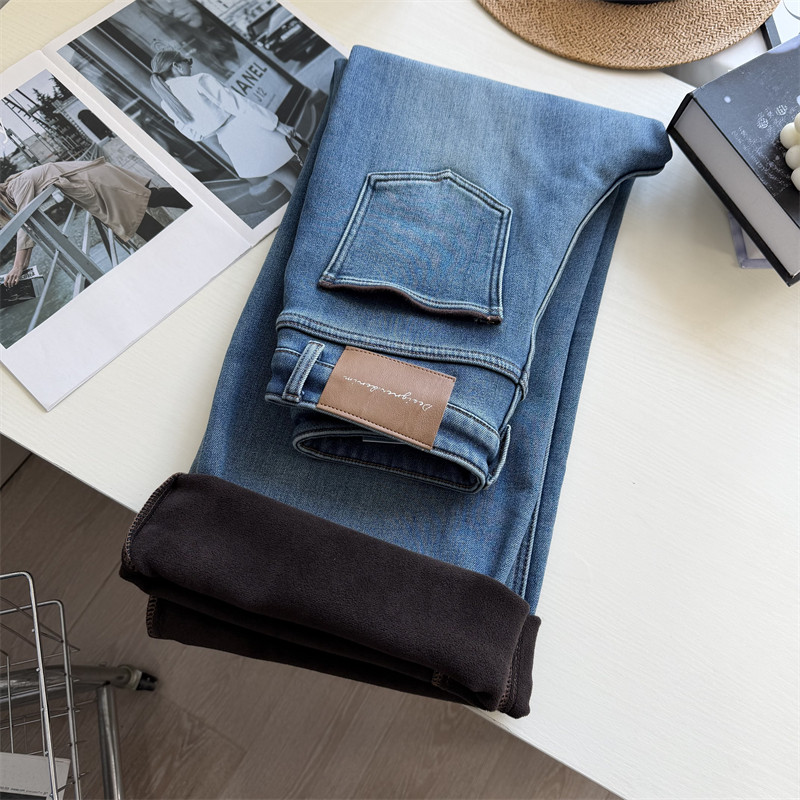 神裤上线！加绒加厚一体绒阔腿牛仔裤女冬季新款垂感宽松直筒长裤,女装/女士精品,牛仔裤,淘宝优惠券,粉丝福利购,淘宝优惠卷