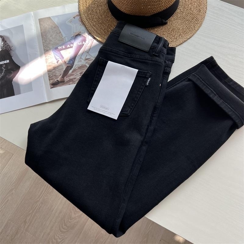 牛仔裤女显瘦显高九分直筒裤