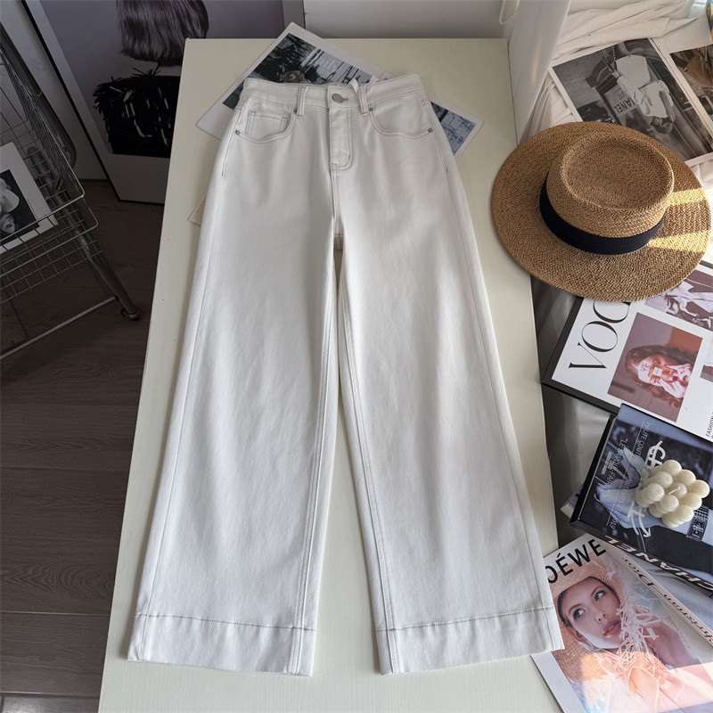 腿型救星！小个子九分阔腿牛仔裤女2026新款春季宽松氛围感奶奶裤