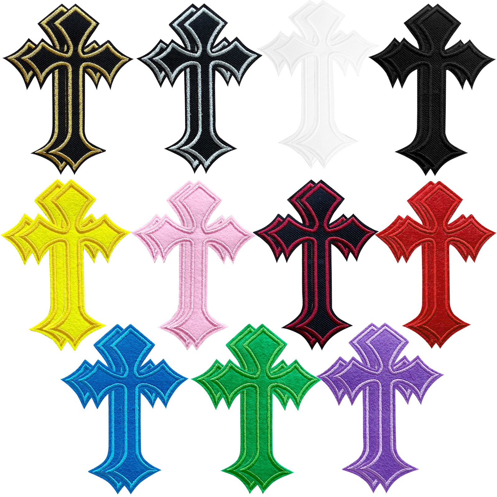 熨烫款彩色十字架刺绣徽章贴衣服装饰鞋帽补丁贴可缝烫信仰布贴,居家布艺,布贴,淘宝优惠券,粉丝福利购,淘宝优惠卷