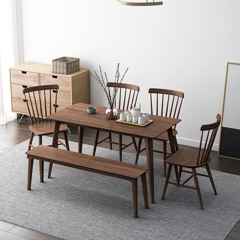 Northern Europe solid wood dining table and chair combination suit Simplicity Old Elm Small apartment household Ash Having dinnerin the Residential furniture , Tables , Dining table  category - from Buy2taobao.com to provide professional Taobao agent buy service