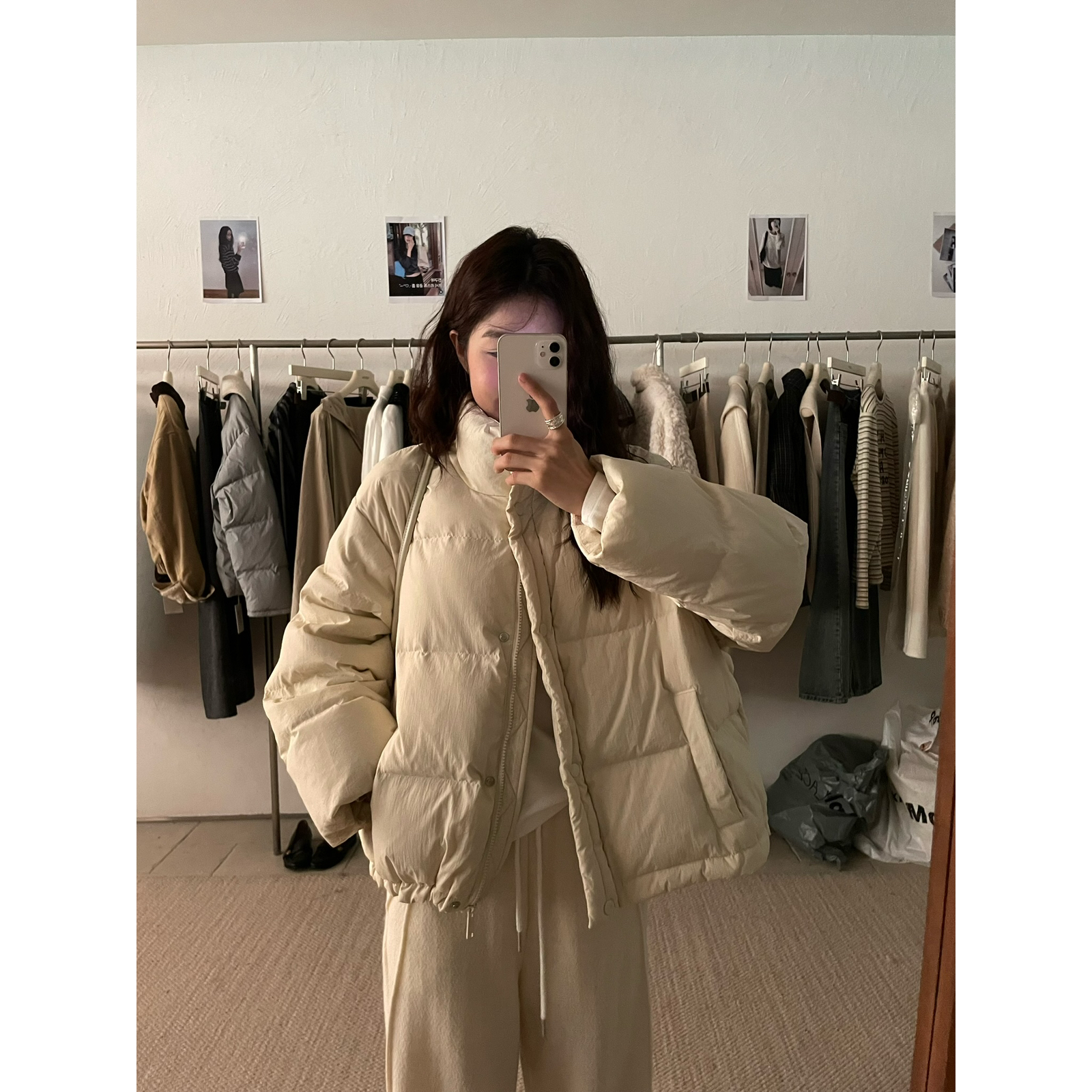 KITTIN-WithYou|韩系肯豆风蓬松云感泡芙保暖羽绒服外套W2611