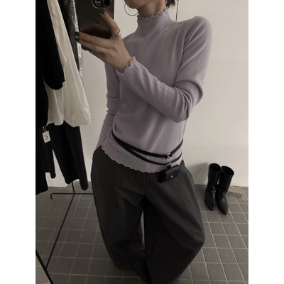 RS.WHMT-韩系超软糯木耳边百搭打底针织衫A3026