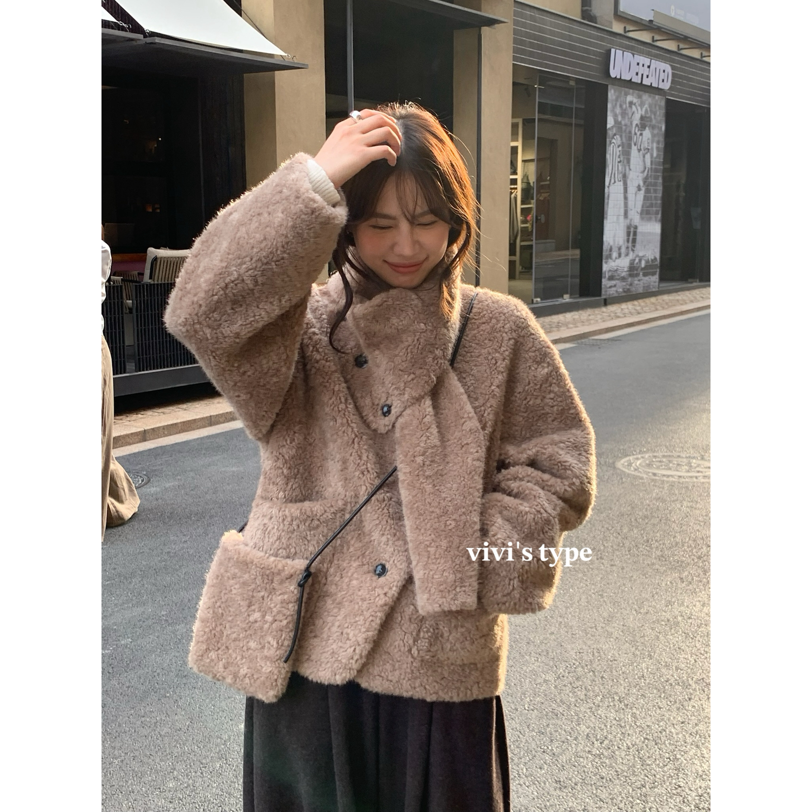 VIVIS TYPE-冬上新新款加厚毛毛短外套(配小包包,围巾)910