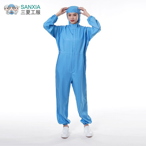 套装白色连帽通用车间工作服包邮