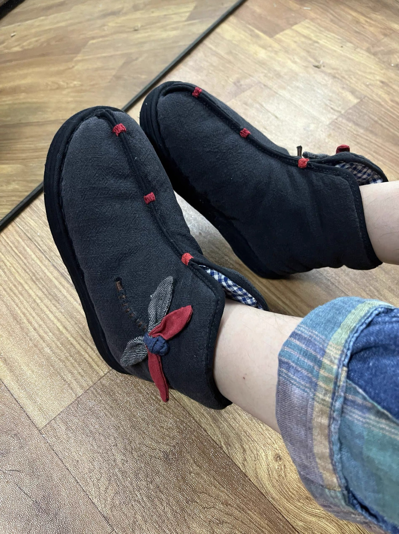 冬季纯手工定制高帮一脚蹬棉花棉鞋手工纳底加厚布底棉鞋,女鞋,棉鞋,淘宝优惠券,粉丝福利购,淘宝优惠卷