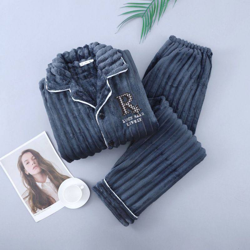 睡衣男加绒加厚保暖珊瑚绒秋冬季加肥加大码法兰绒男士家居服套装,童装/婴儿装/亲子装,家居服套装,淘宝优惠券,粉丝福利购,淘宝优惠卷